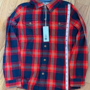 Outerknown Kids Medium Red Plaid Blanket Shirt